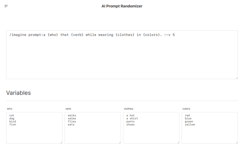 AI Prompt Randomizer