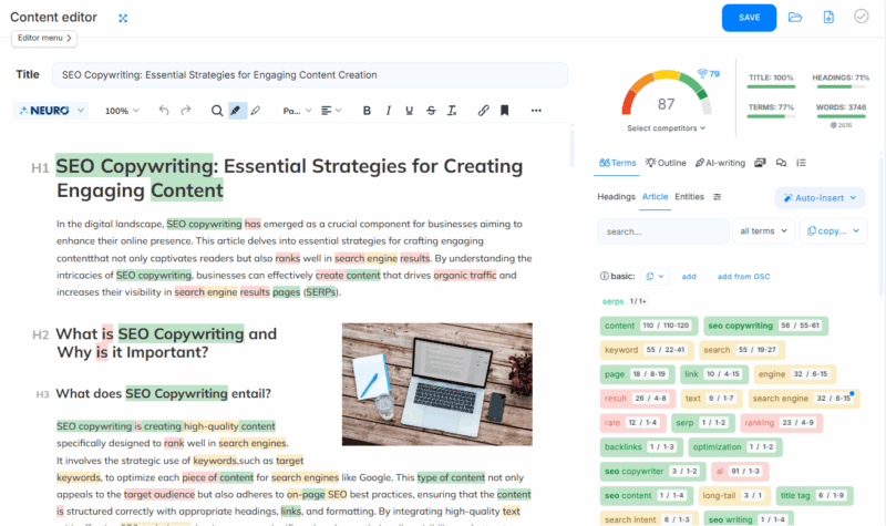 NeuronWriter SEO